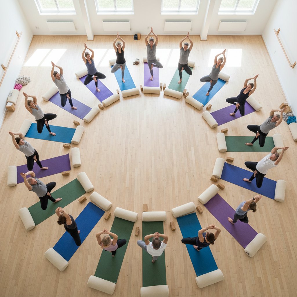 Yoga practice at Zotete studio